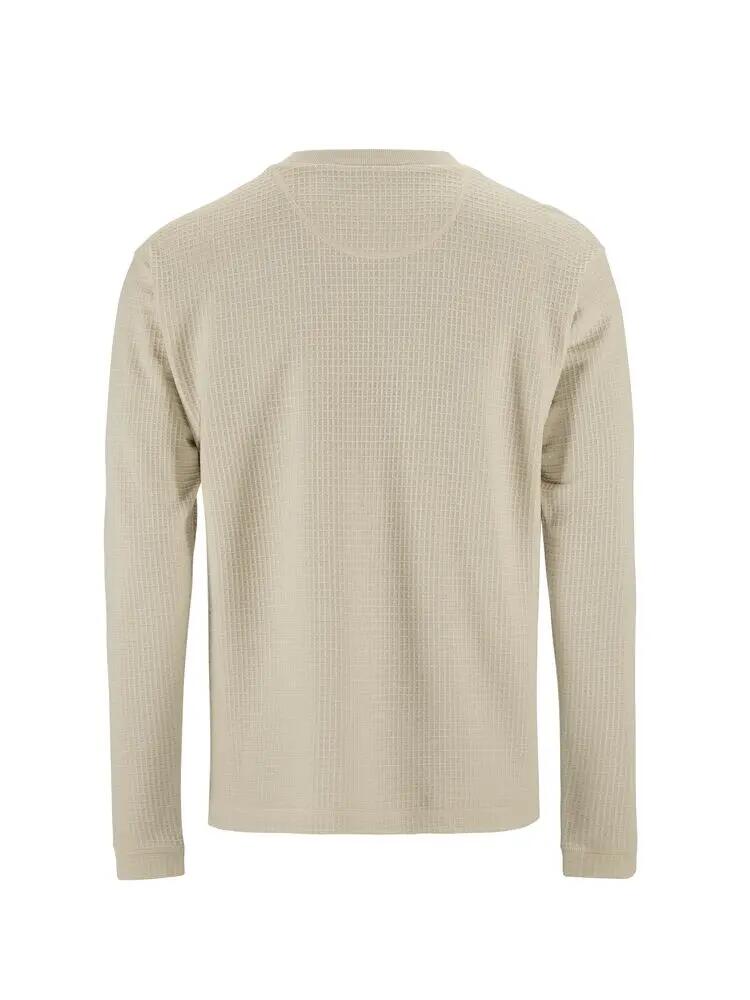 craft Wool Waffle RN M — T-shirt gola redonda em lyocell e lã 3/7