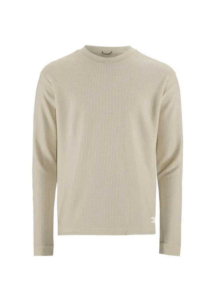 craft Wool Waffle RN M — T-shirt gola redonda em lyocell e lã 2/7