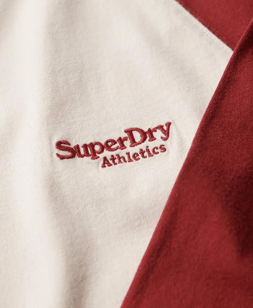 superdry Essential Logo Baseball Ls Top em algodão biológico – White Sand/Rich 5/6