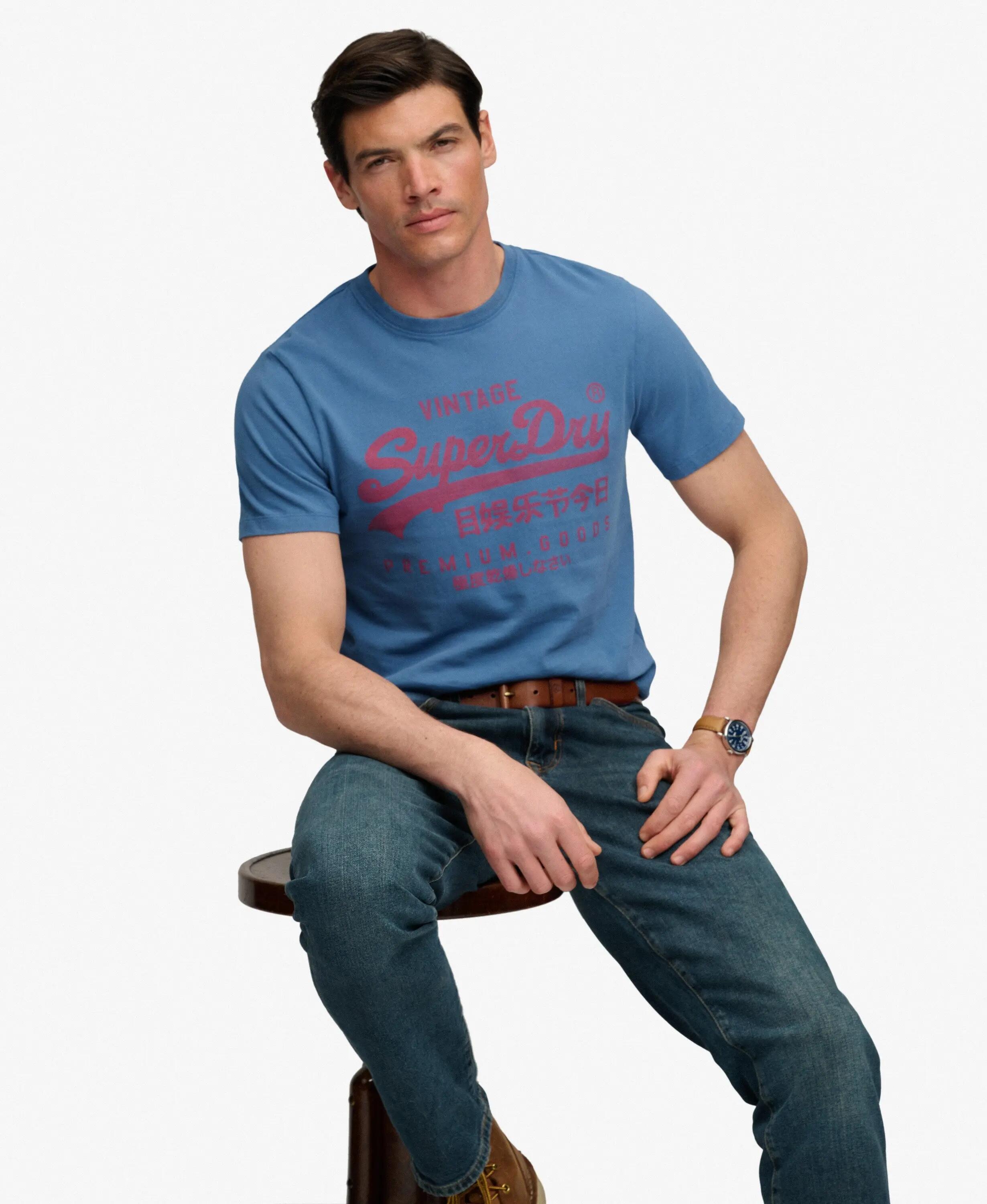 superdry T‑shirt Vintage Logo Classic in cotone biologico 2/7