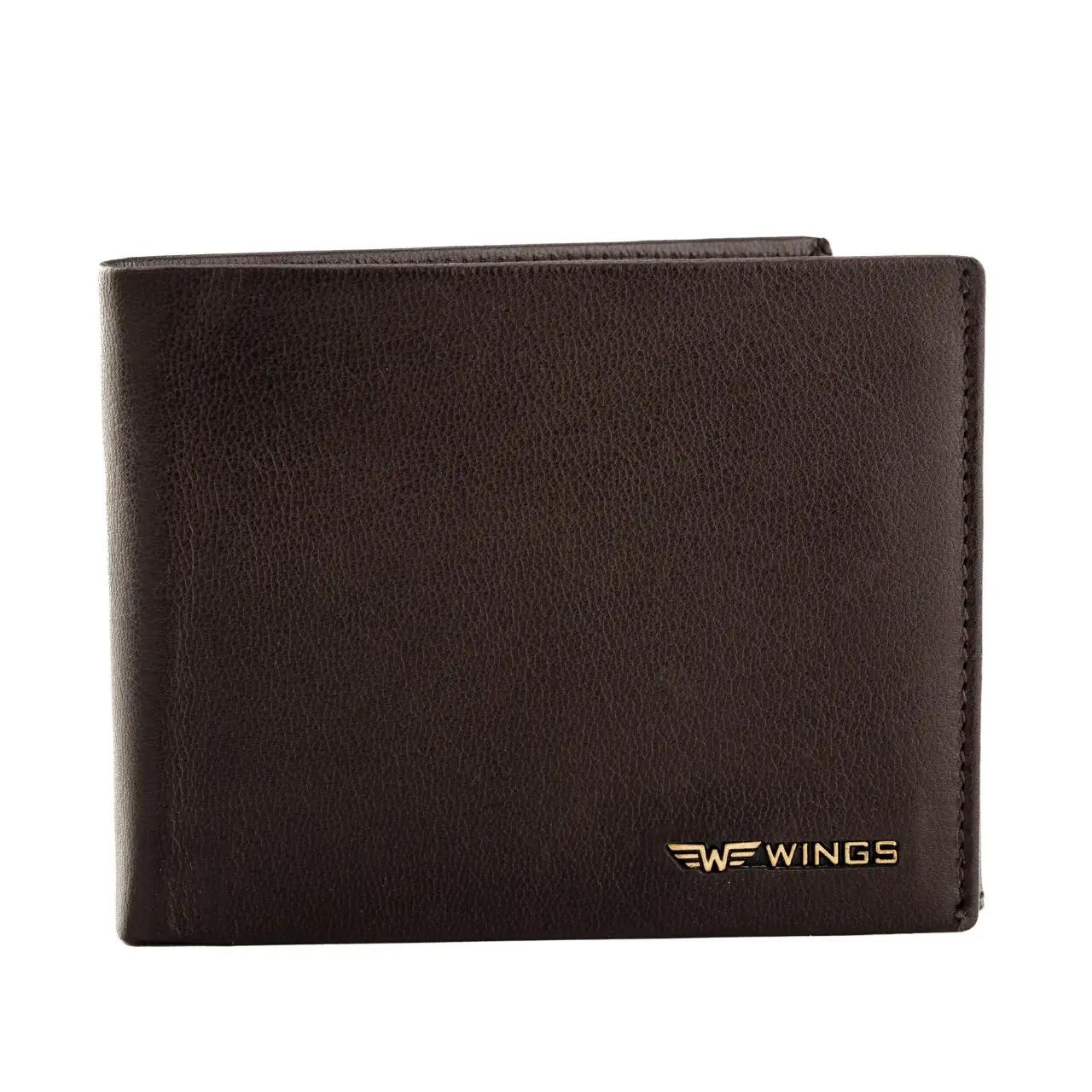 Herenportemonnee WINGS van natuurlijk geitenleer Brown 6/6