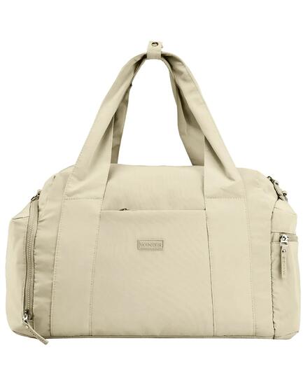 Torba sportowa WINGS SOLENNE z kieszenią na buty i pasem na walizkę BEIGE
