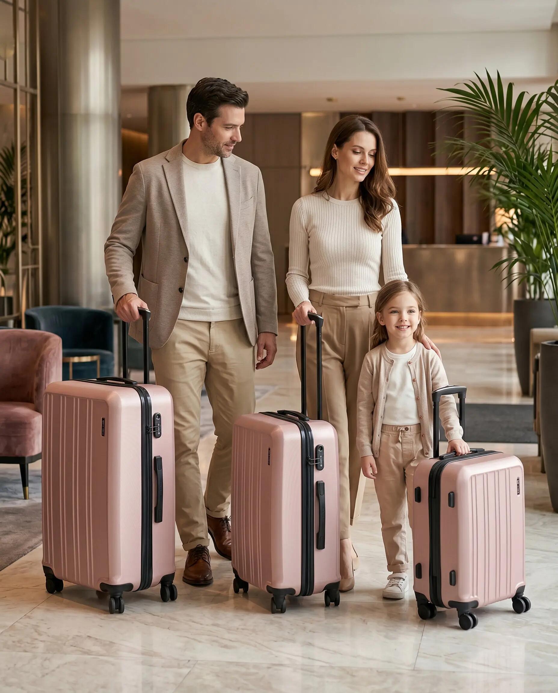 Set van 3 Wings HARRIER-koffers  ROSE GOLD 2/10
