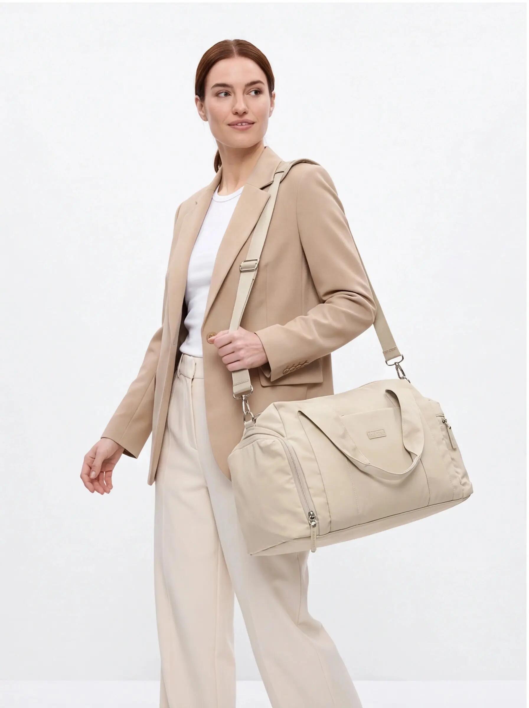 Sporttas WINGS SOLENNE met schoenenzak en riem voor koffer BEIGE 2/10