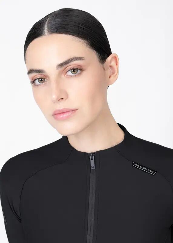 Camiseta Base Manga Larga Mujer Equitación Maximilian Origin Negro 6/7