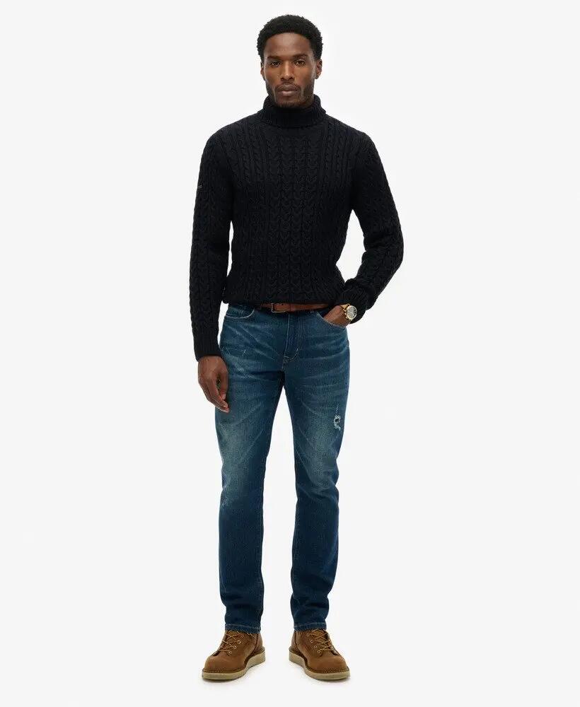 superdry Jersey Jacob con cuello vuelto y ochos — Cálido y cómodo 3/6