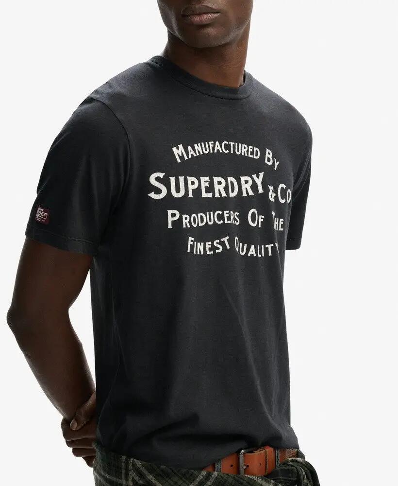 superdry Copper Label Relaxed T‑Shirt – 100% biologisch katoen, Washed Black 3/5