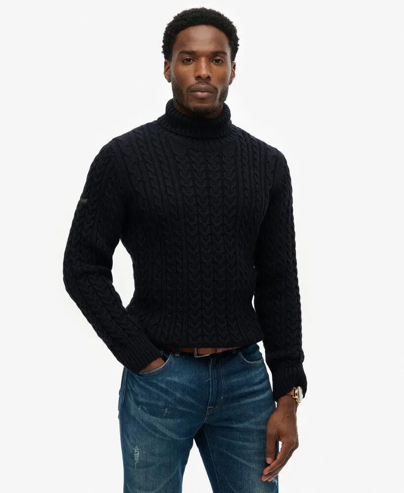 superdry Jersey Jacob con cuello vuelto y ochos — Cálido y cómodo 2/6