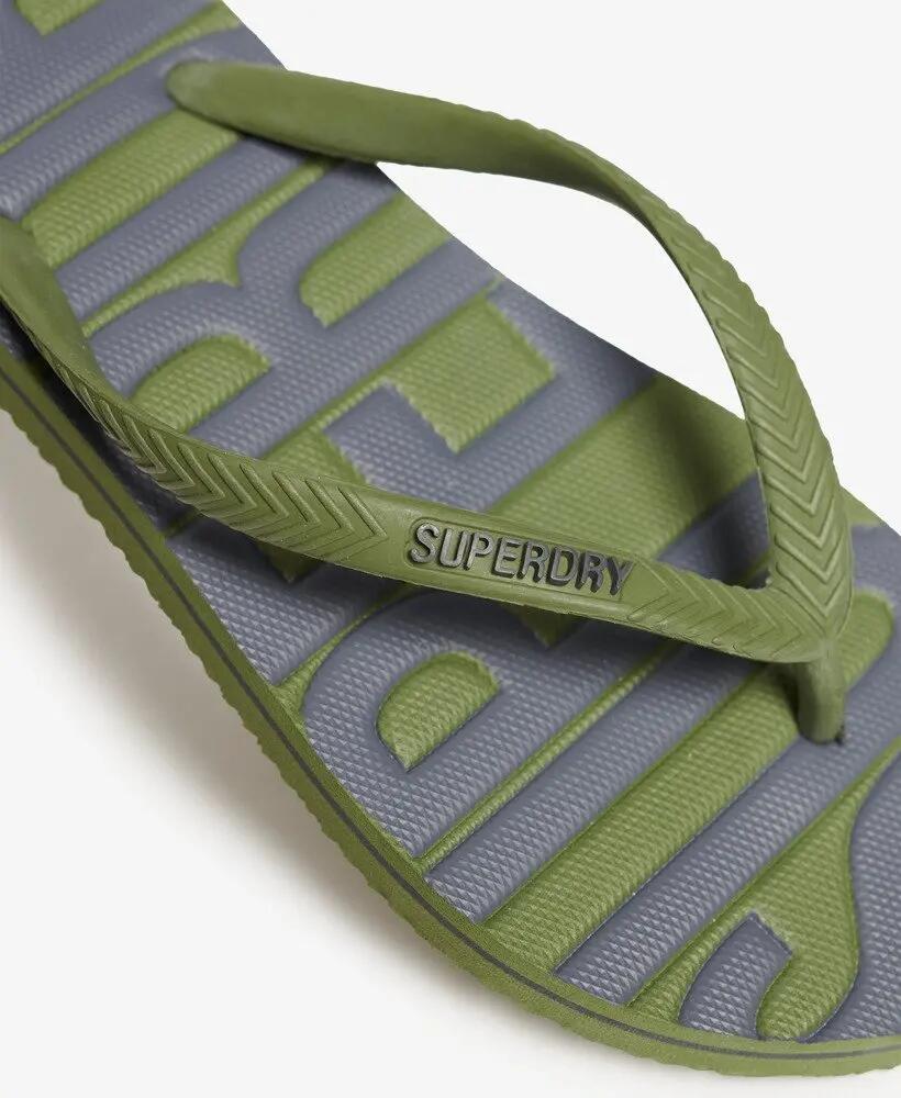 superdry Tongs Vintage en caoutchouc Olive Khaki 7/7