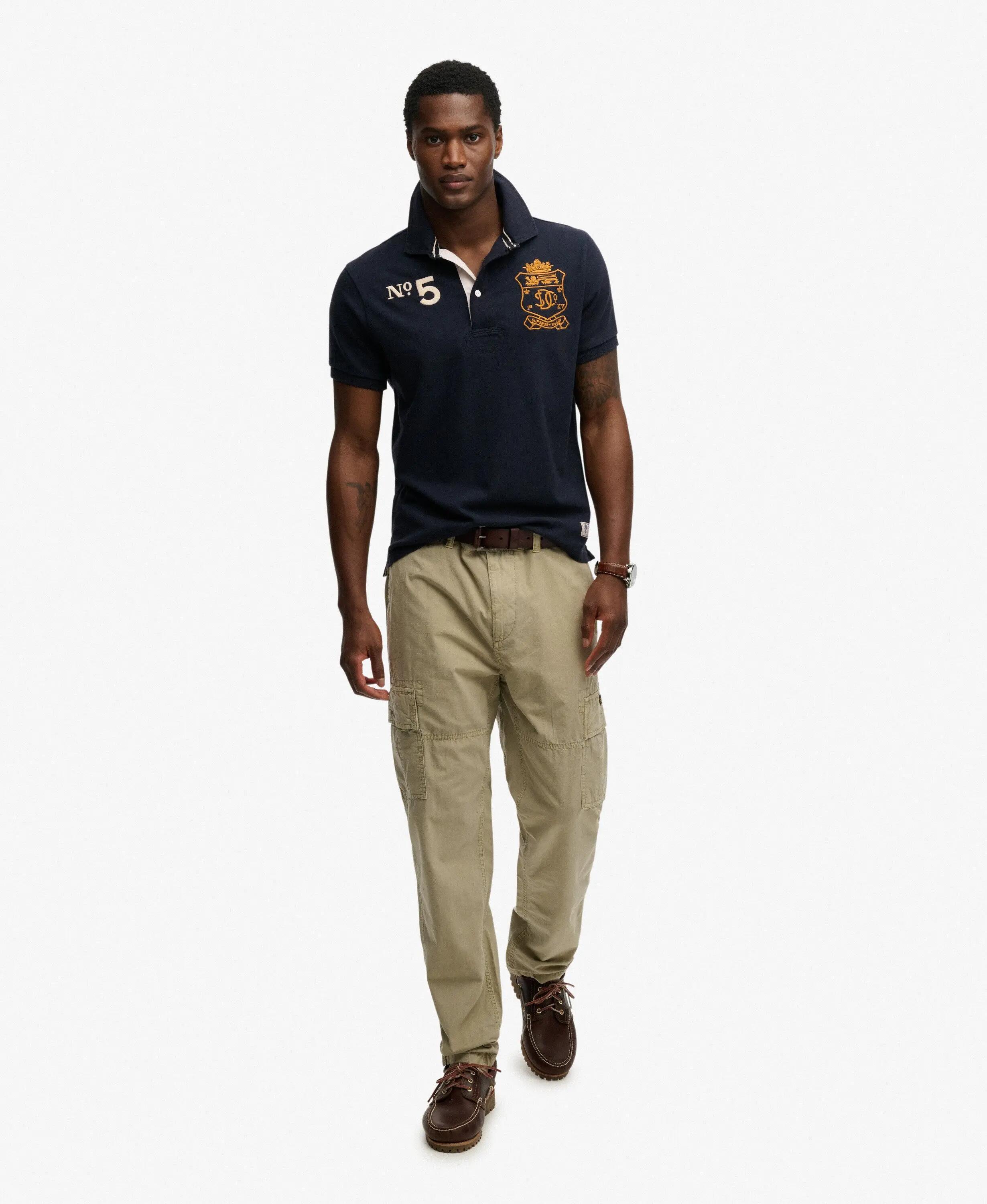 superdry Polo rugby manga corta Double Emblem en jersey 3/7