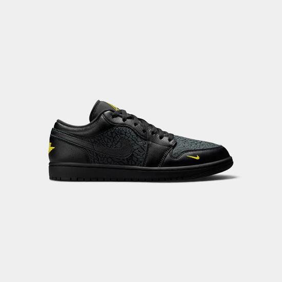 Jordan 1 Low Black Elephant Print