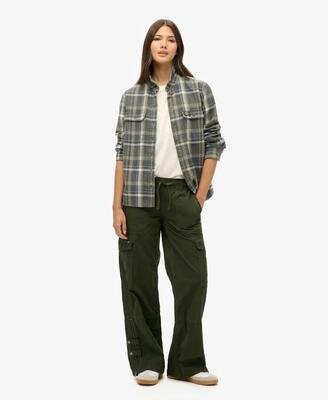 Superdry low rise wide leg cargobroek 100% katoen