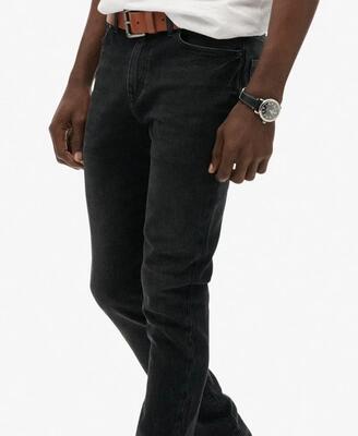 Superdry vintage skinny jeans van biologische katoen worn black