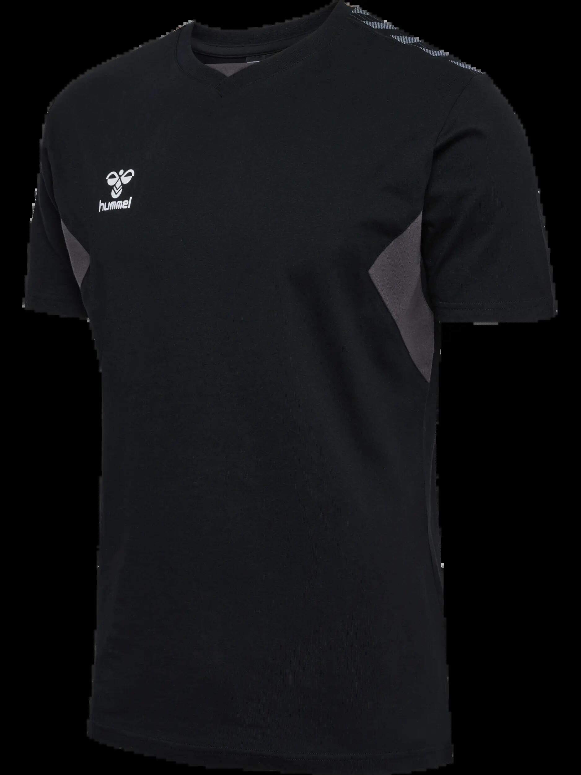 hummel T-shirt hmlAUTHENTIC CO S/S uomo in cotone 100% - BLACK 1/3