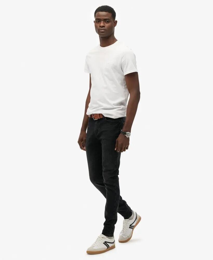 superdry Vintage Skinny Jeans en coton biologique noir usé 5/6