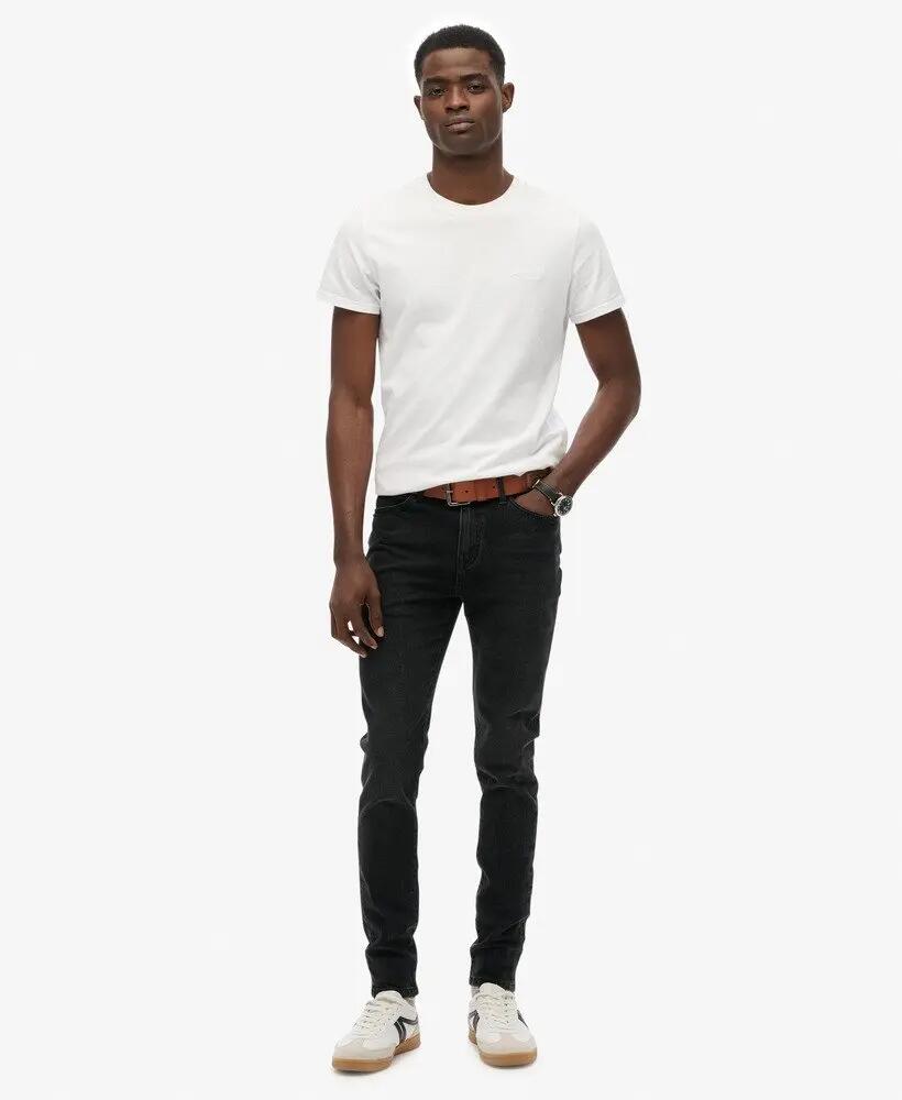 superdry Vintage Skinny Jeans en coton biologique noir usé 2/6