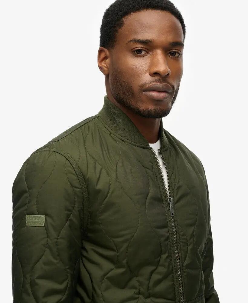 superdry Giacca Surplus Quilted Liner Olive Green 3/5