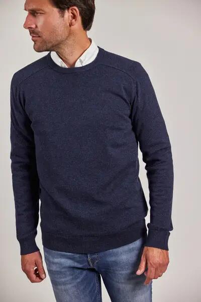 sebago Merino Crew Knit – Pull col rond en mérinos extra-fin 4/4
