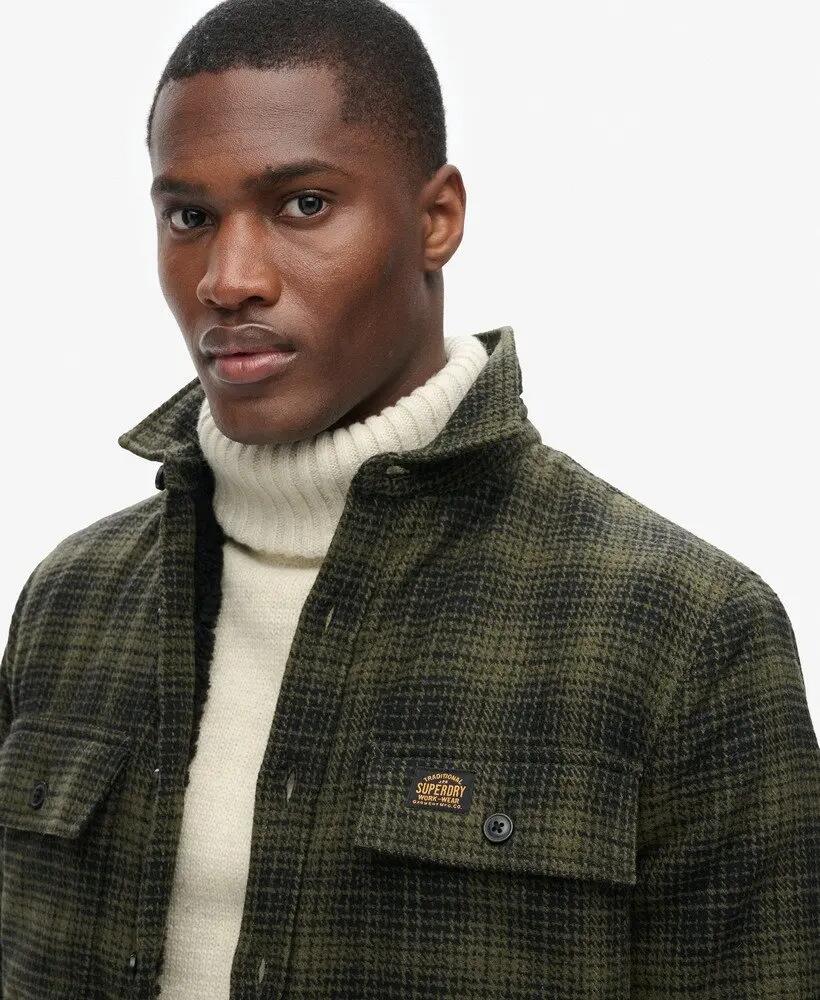 superdry Wool Miller Overshirt in misto lana 3/5