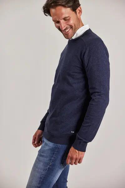 sebago Merino Crew Knit – Pull col rond en mérinos extra-fin 3/4