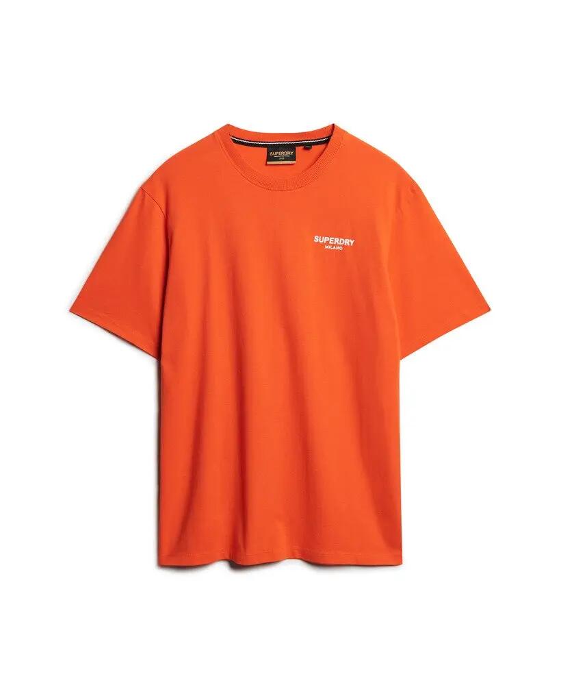 superdry T-shirt Luxury Sport coupe ample en coton – CHERRY TOMATO RED 7/7