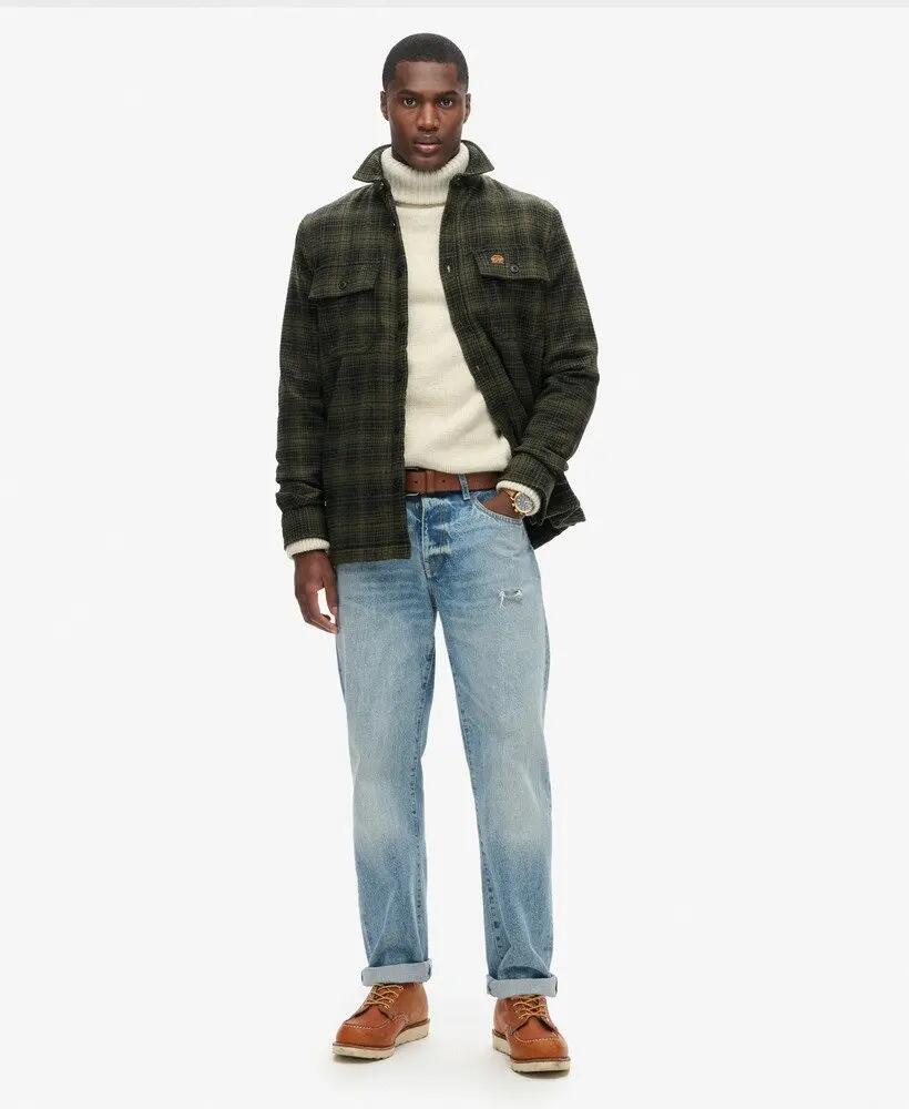 superdry Wool Miller Overshirt in misto lana 2/5