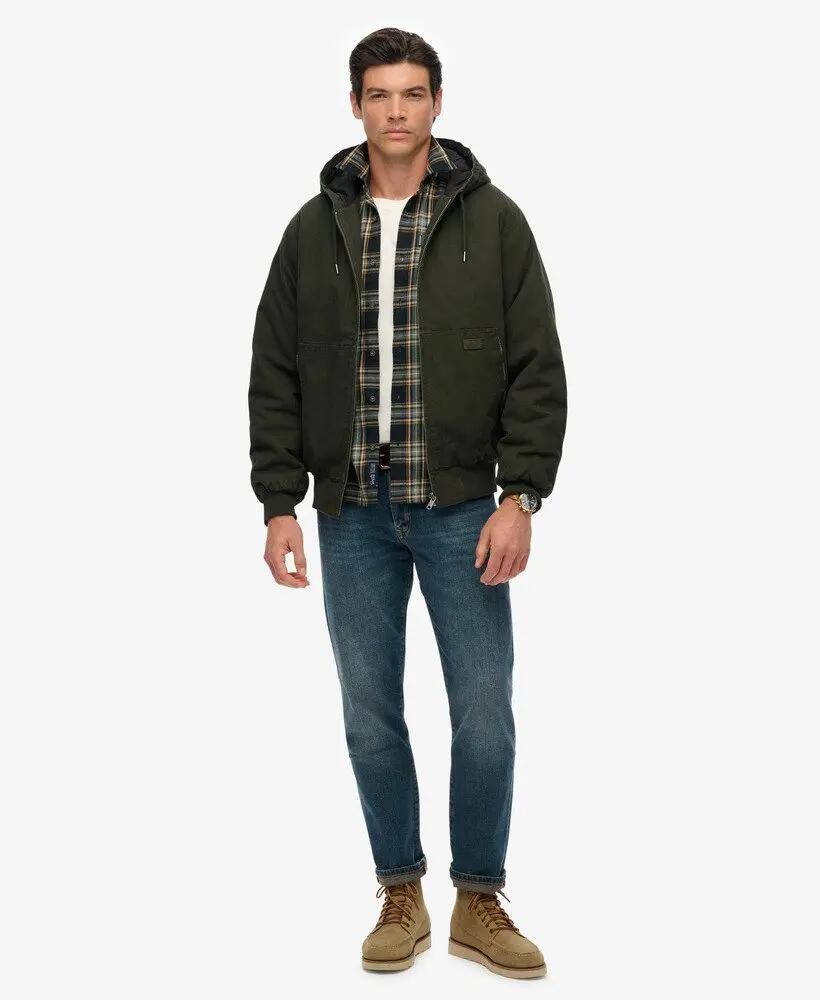 superdry Giacca con cappuccio Canvas Surplus in cotone imbottita leggera 3/7