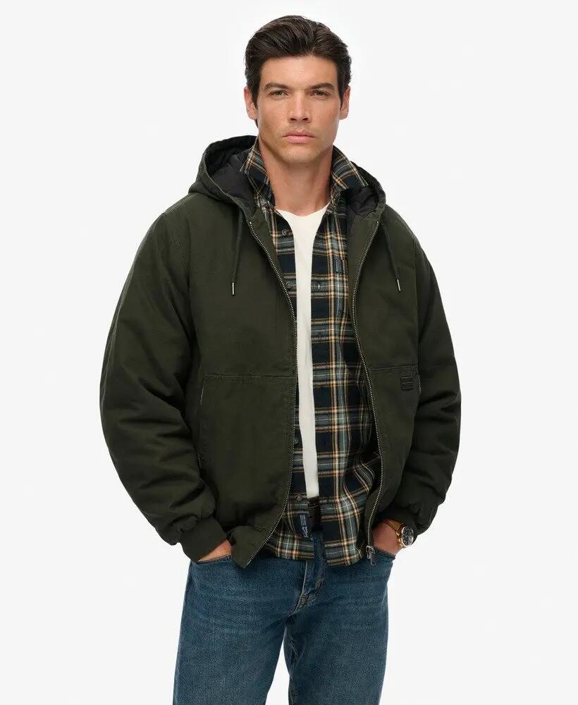 superdry Giacca con cappuccio Canvas Surplus in cotone imbottita leggera 2/7