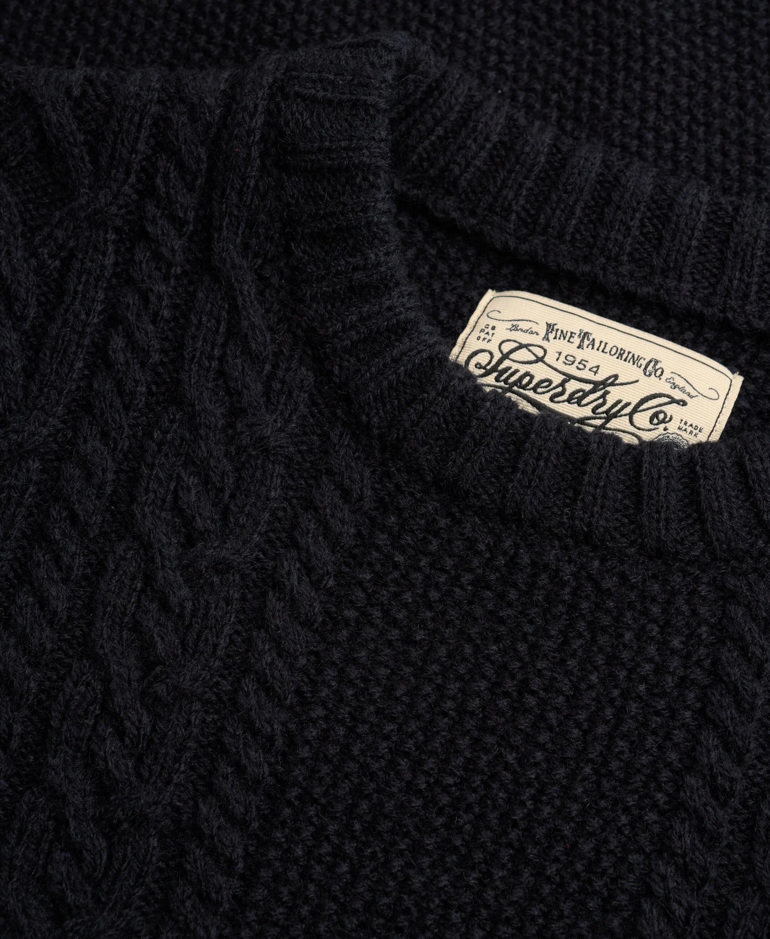 superdry Jacob Cable Knit Jumper maglione a trecce — vestibilità relaxed 6/7