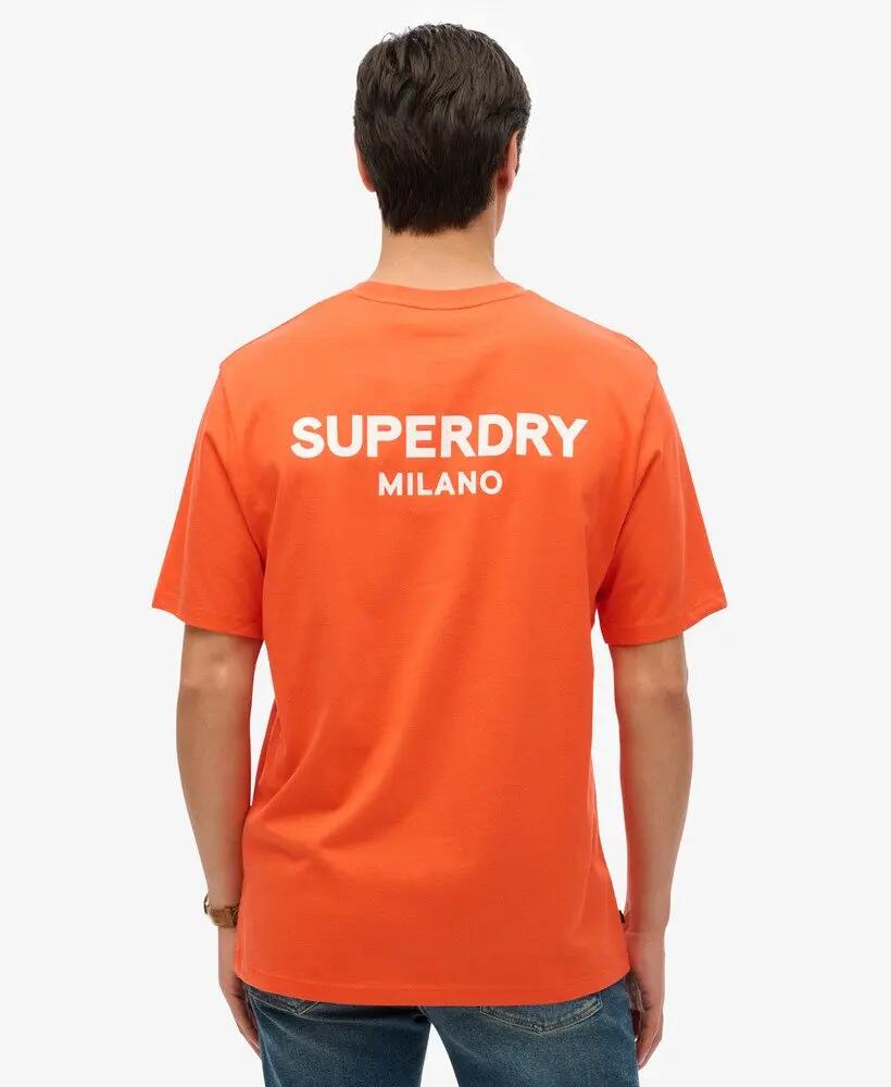 superdry T-shirt Luxury Sport coupe ample en coton – CHERRY TOMATO RED 4/7