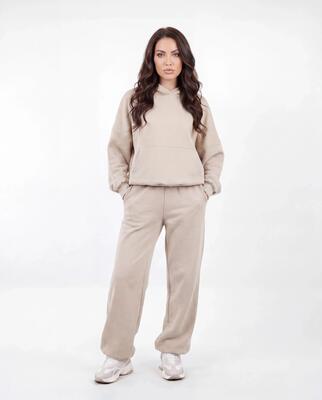 Wings unleash dames trainingspak, oversized, katoen, beige