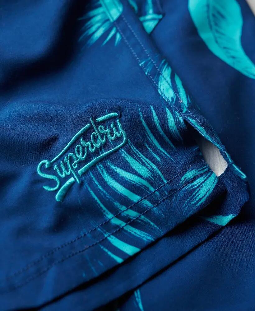 superdry Calções de banho Hawaiian reciclados 43 cm – Palm Print Navy 4/6