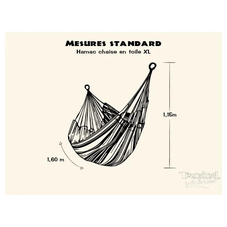 Tropical Hamac - Support Paquito avec hamac-chaise Poligono noir XL 4/5