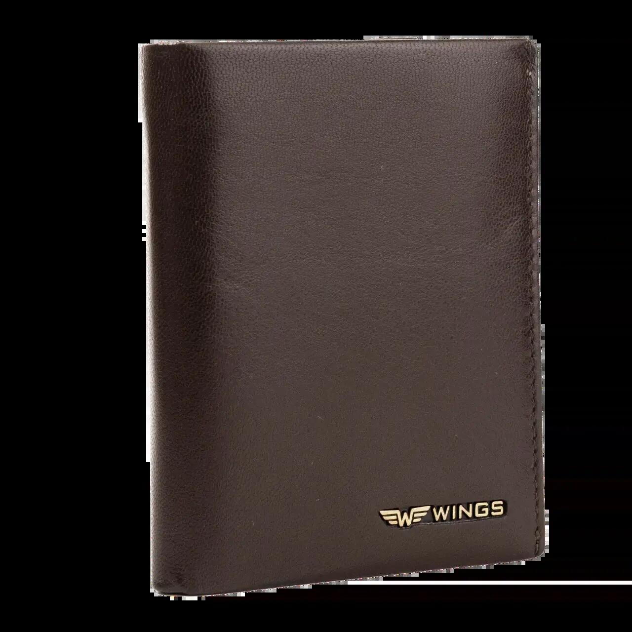 WINGS Portefeuille homme en cuir de chèvre marron 1/8