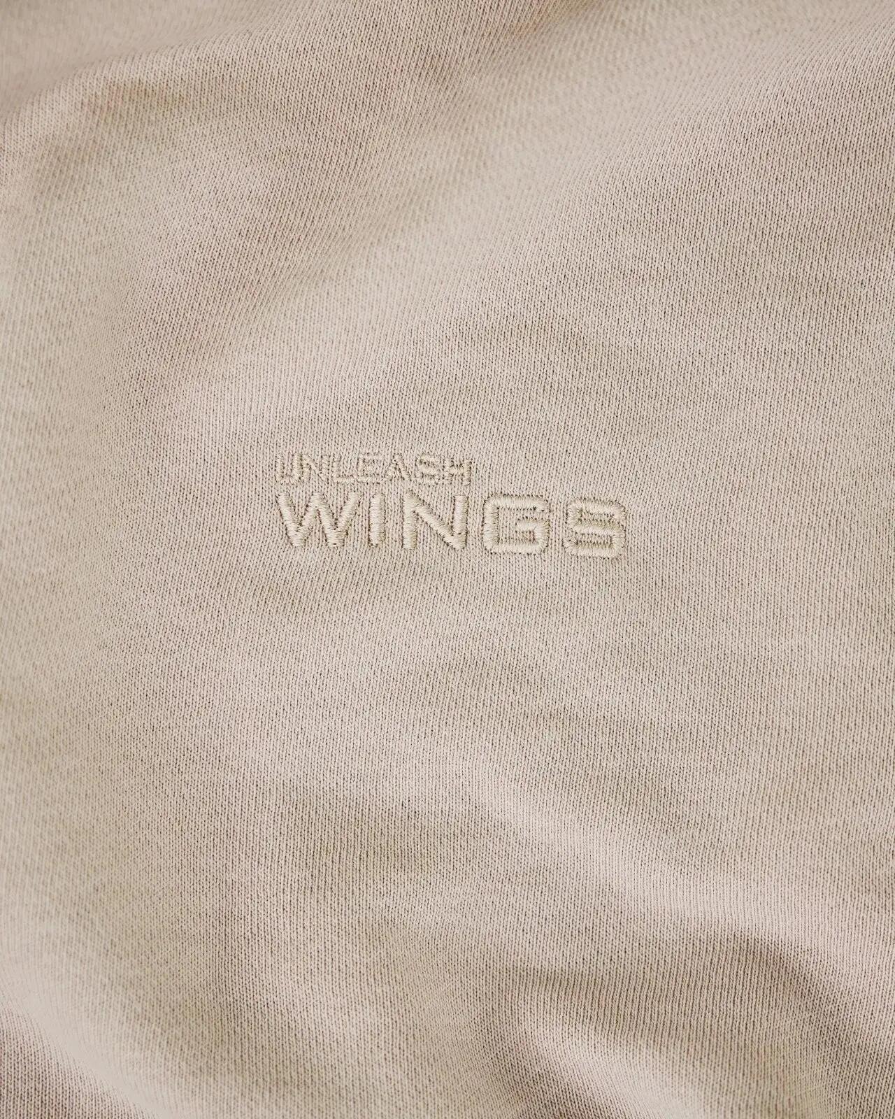 Ensemble de survêtement WINGS UNLEASH oversize femme coton BEIGE 7/10