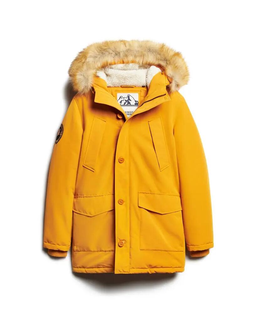 superdry Everest parka met capuchon en nepbont – Mustard Yellow 7/7