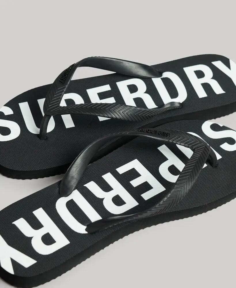 superdry Klapki Code Core Sport gumowe – Czarny/Biały 3/4