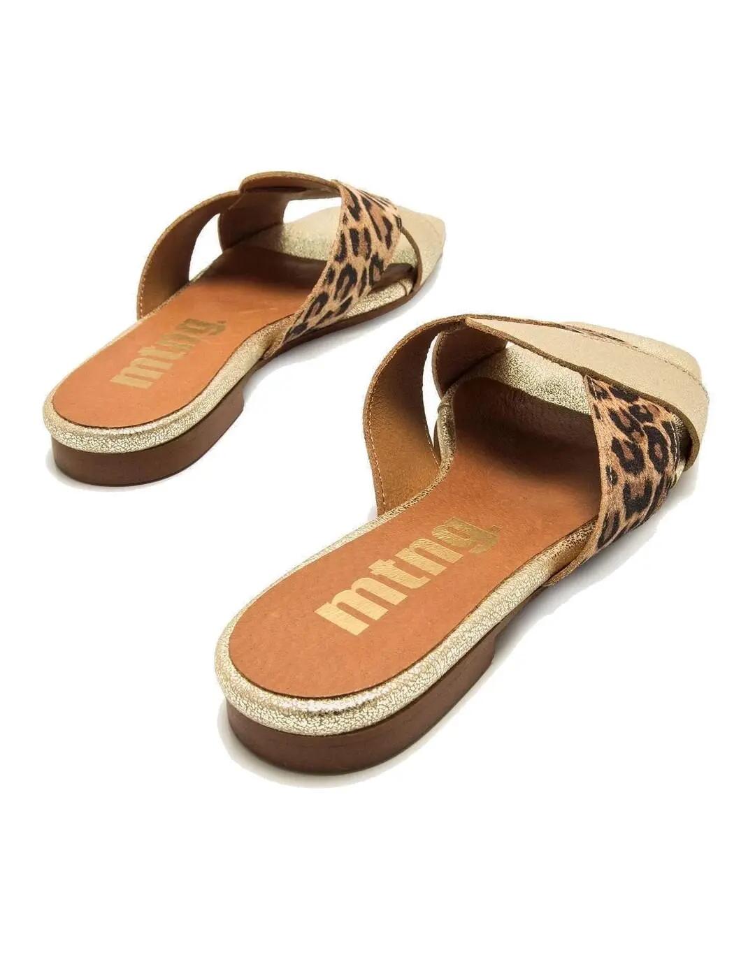 Sandalias para Mujer Mustang Leopardo Dorado 4/5