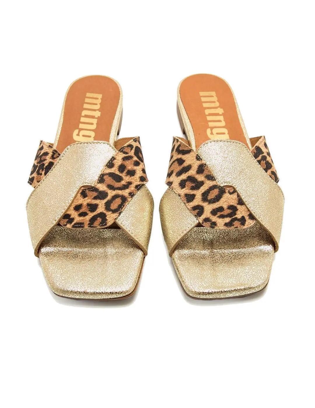 Sandalias para Mujer Mustang Leopardo Dorado 3/5