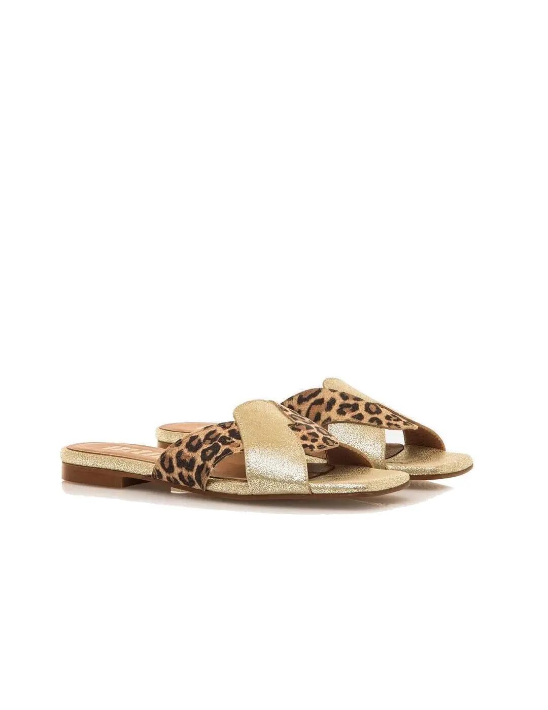 Sandalias para Mujer Mustang Leopardo Dorado 2/5