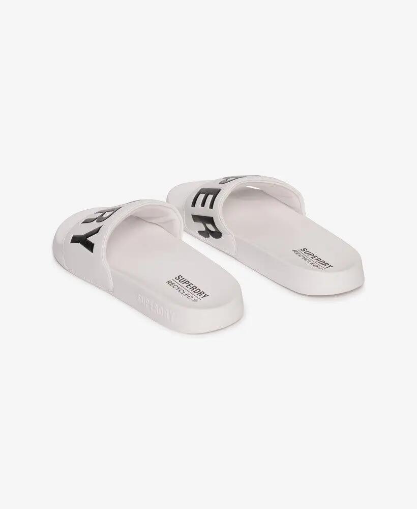 superdry Code Core Pool Sliders - Dames slippers met gevoerde band – OPTIC/BLACK 5/7