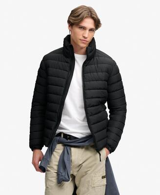 Superdry fuji midweight padded jacket – slim fit, gevoerd, jet black
