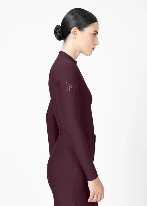 Camiseta Base Manga Larga Mujer Equitación Maximilian Origin Burdeos 4/7