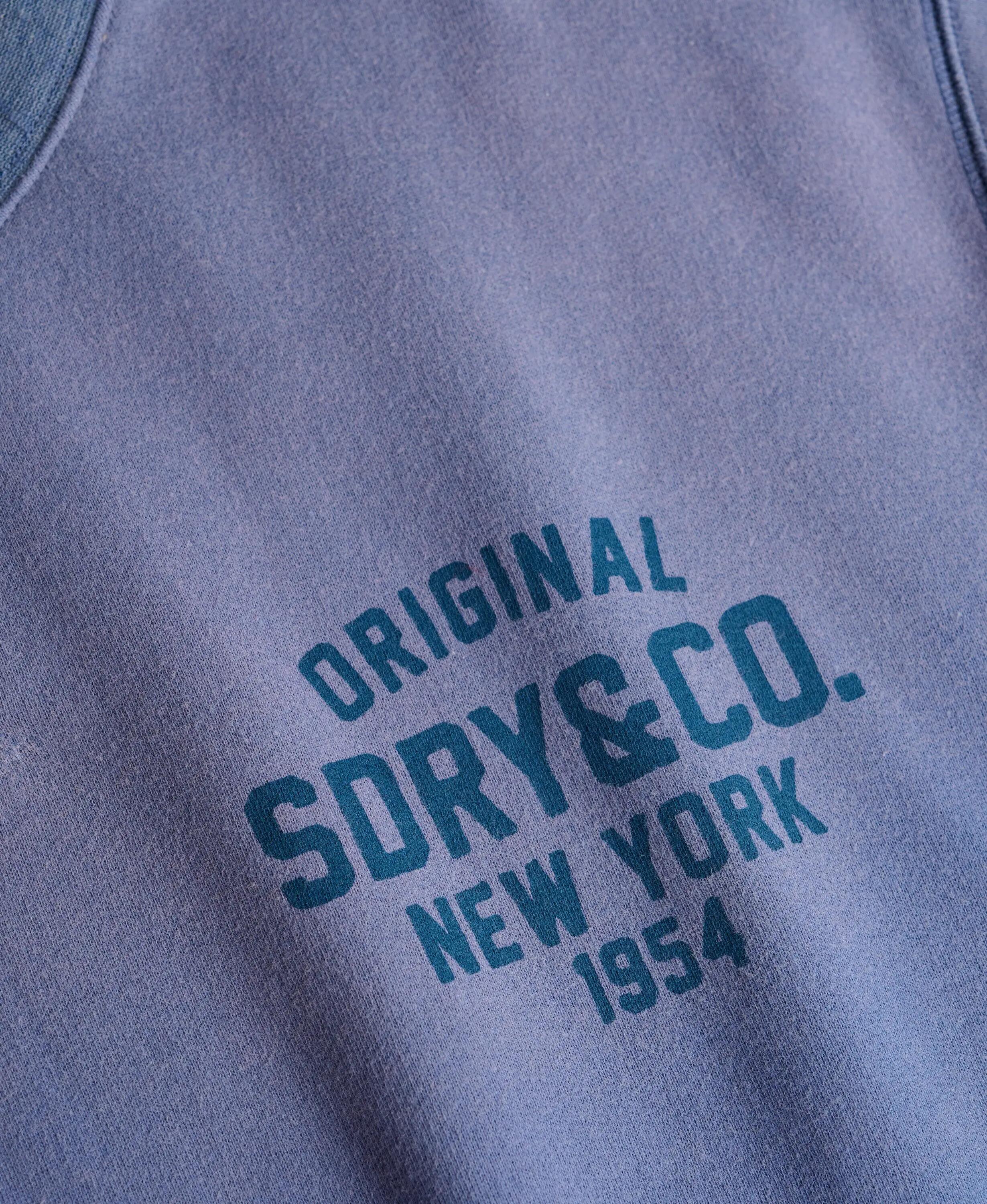 superdry Felpa Block Text Girocollo – Colony Blue 6/7