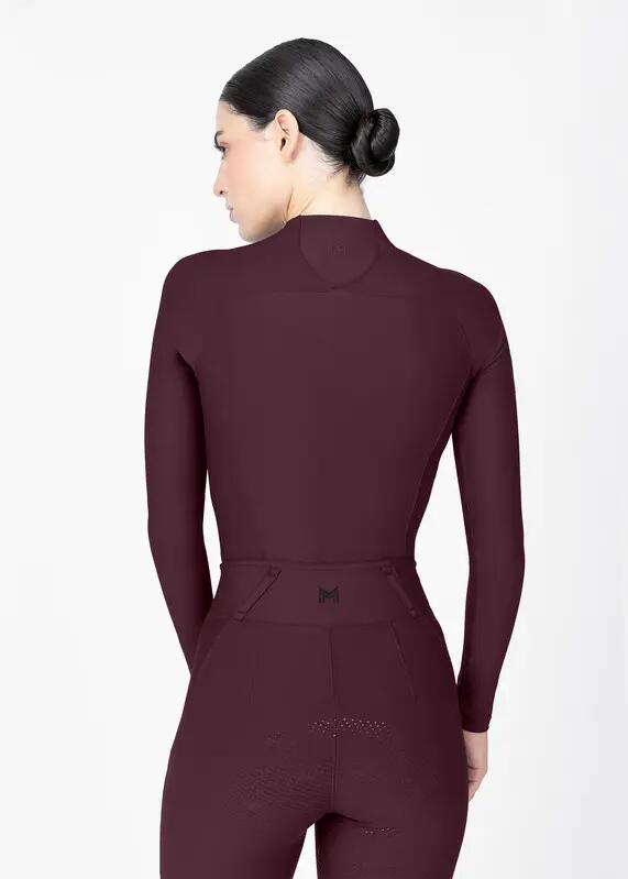 Camiseta Base Manga Larga Mujer Equitación Maximilian Origin Burdeos 3/7
