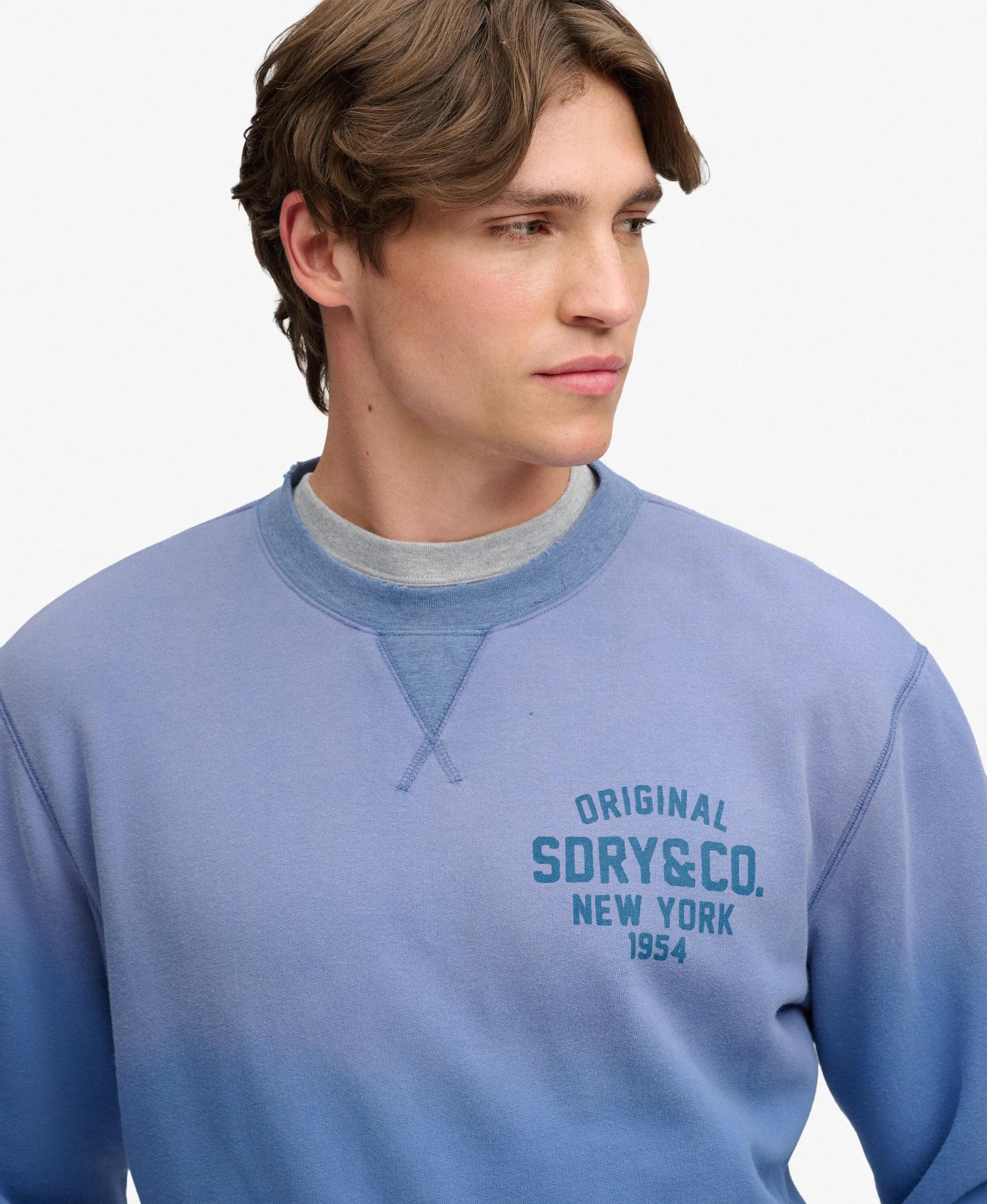 superdry Felpa Block Text Girocollo – Colony Blue 4/7