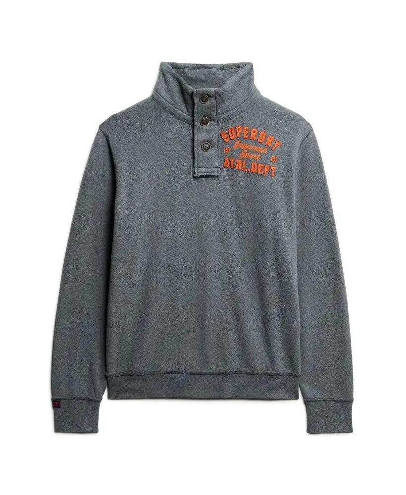 superdry Felpa Vintage Athletic mezza abbottonatura in 100% cotone 5/5