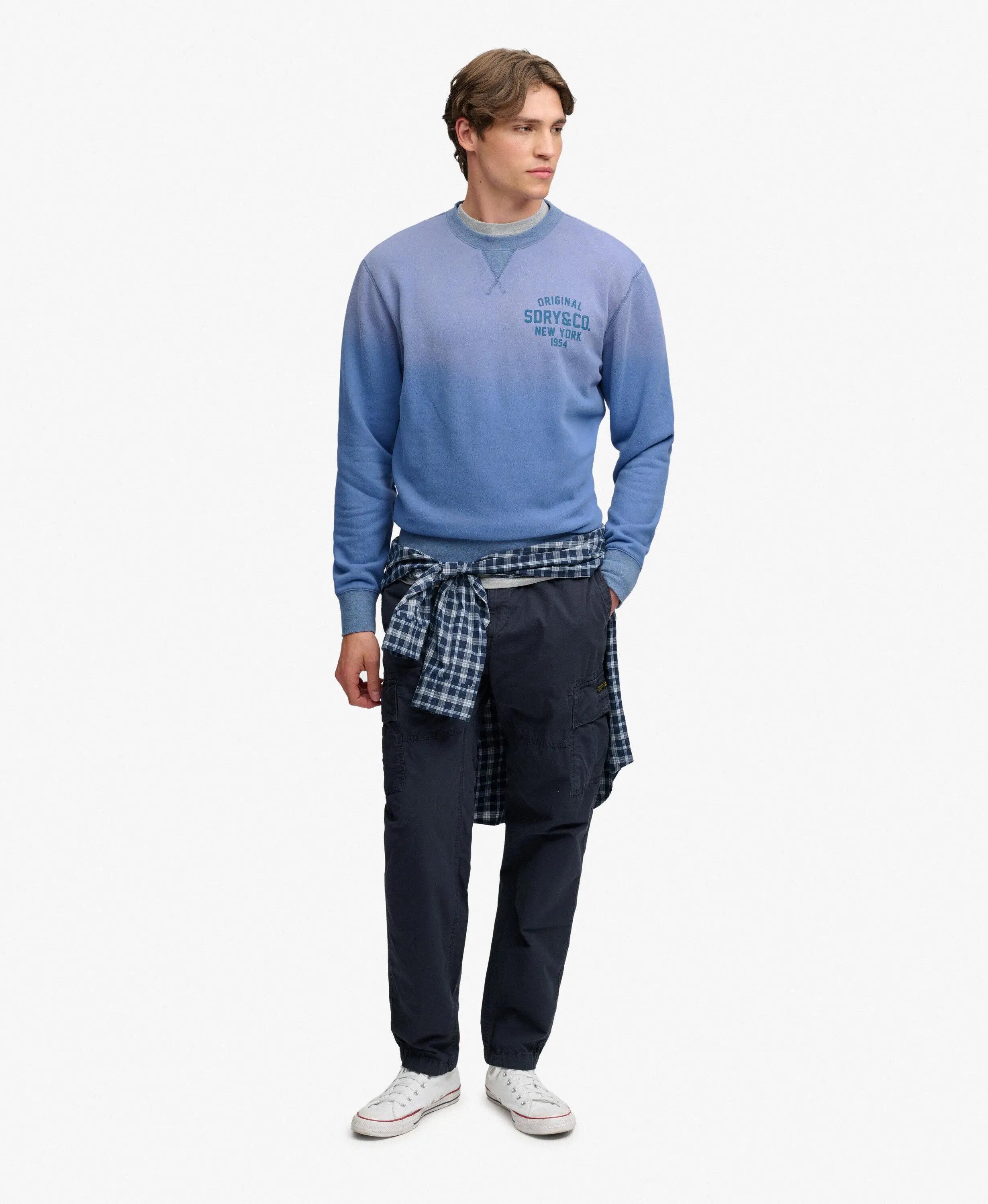 superdry Felpa Block Text Girocollo – Colony Blue 3/7