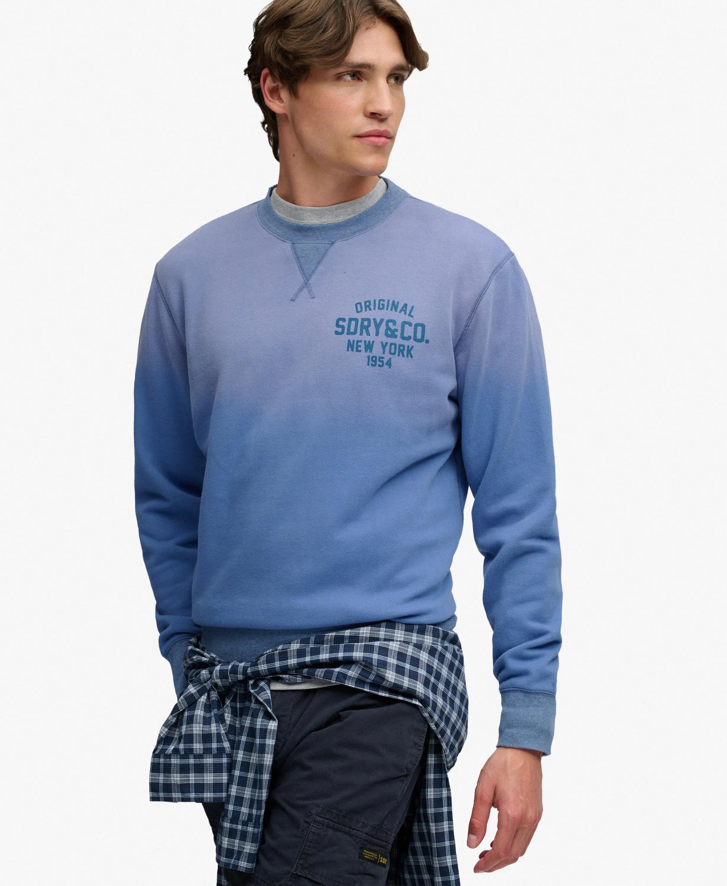 superdry Felpa Block Text Girocollo – Colony Blue 2/7