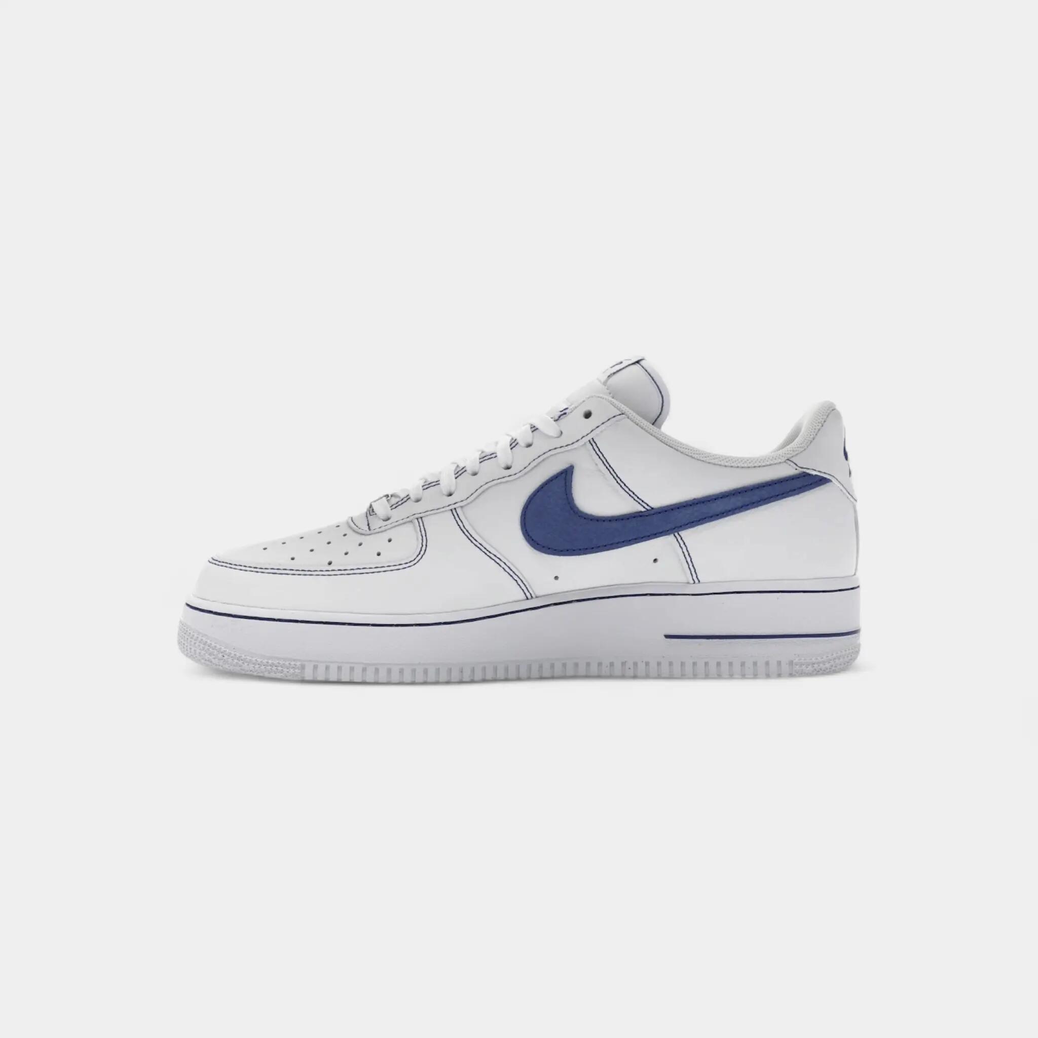 Nike Air Force 1 Low '07 LV8 White Deep Royal Blue 4/5